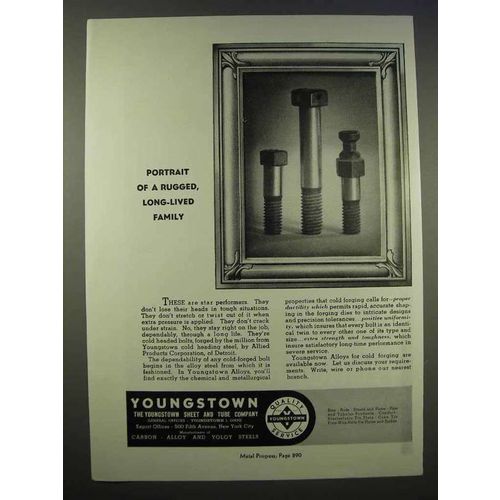 1946 Youngstown Alloys Ad - A Rugged Long-Lived Family