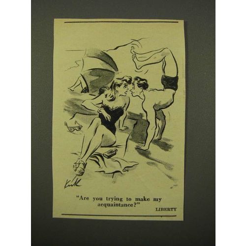 1947 Cartoon from Liberty Magazine - My Acquaintance