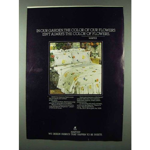 1978 Martex Ladyfair Linens Ad - In Our Garden