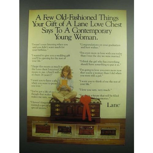 1984 Lane Love Chest Ad - No. 3969 Cherry
