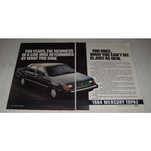 1984 Mercury Topaz Ad - By What You Saw