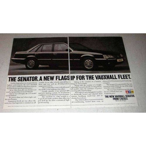 1985 Vauxhall Senator Car Ad - A New Flagship for Fleet
