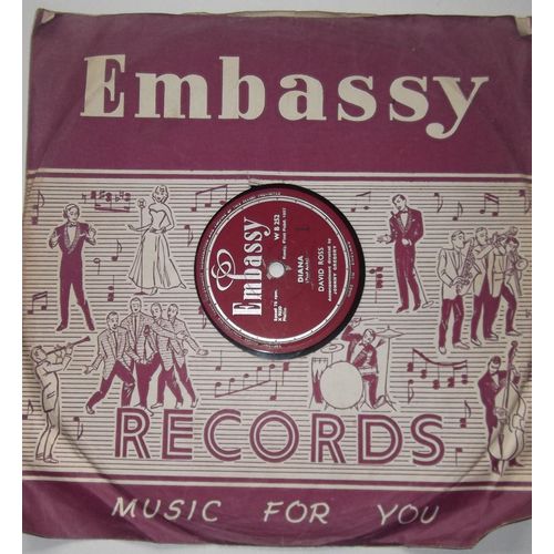 David Ross, Diana b/w Last Train To,San Fernando. 10" - 78rpm