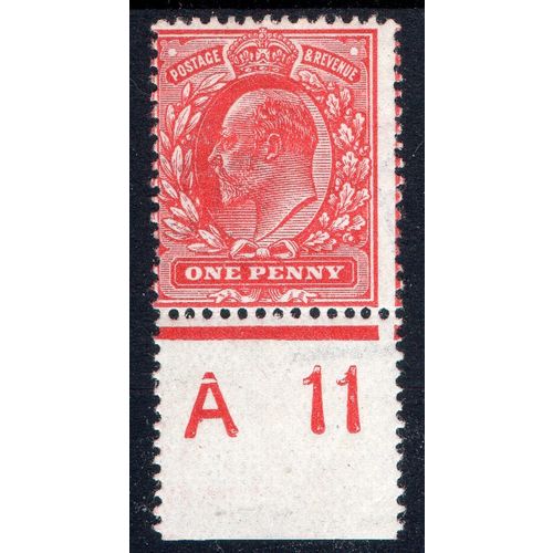 sg272 Harrisons 1d rose-red A11 control m/mint (R1803)
