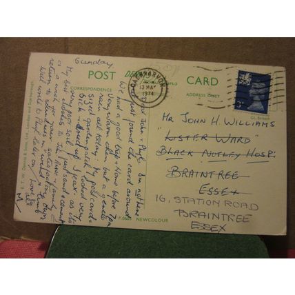 PENZANCE from NEWLYN, Cornwall used postcard by E T W Dennis 1974 pm =