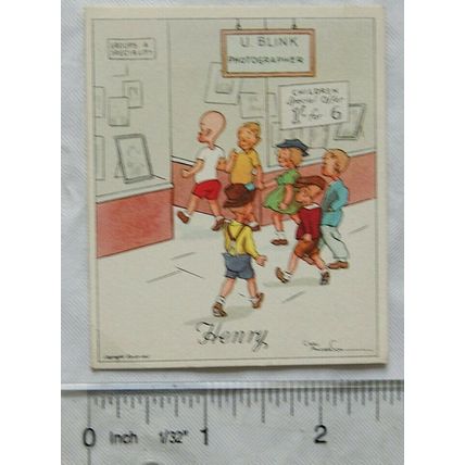 1935 Kensitas card Henry by Carl Anderson - photographer, children 1/- for 6