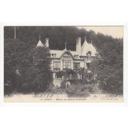 House of General Boulanger St Brelade Jersey Postcard Channel Islands H G Allix