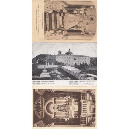 Maria SS Del Carmine Monte Carmelo Palestina 3x Postcard s