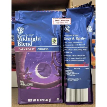 Barissimo Midnight Blend Dark Roast Ground Coffee 12oz 340g (2 Bags)