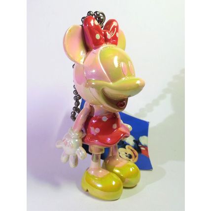 Disney Minnie Pastel Iridescent Dress (RED) Jointed Figure Charm Japan Import