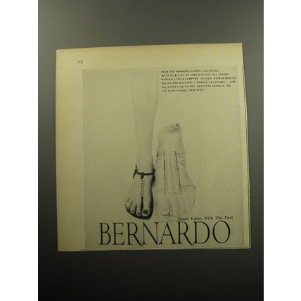 1957 Bernardo Sandals Advertisement - Brass Links with The Past Bernardo