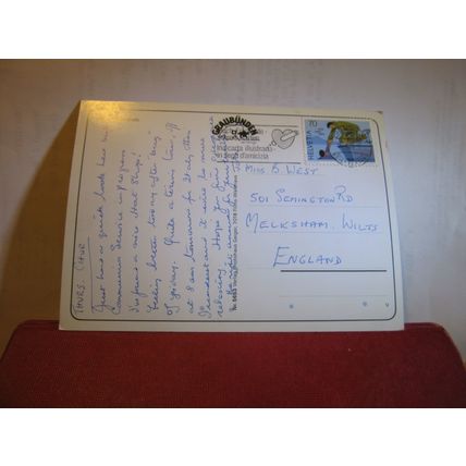 CATHEDRAL, GHUR, SWITZERLAND . used postcard 1985 postmark #