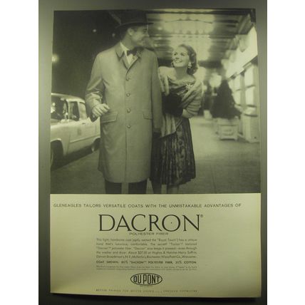 1959 Du Pont Dacron Ad - Gleneagles tailors versatile coats