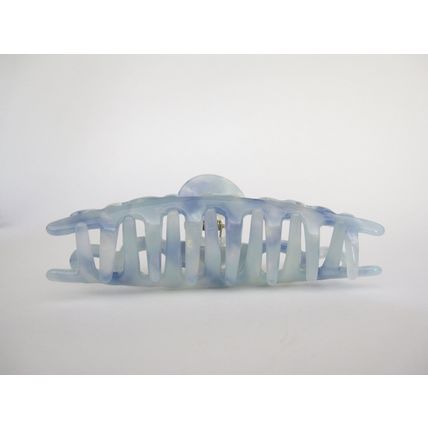 Mixed blues and white marbled hair claw clip medium fine hair