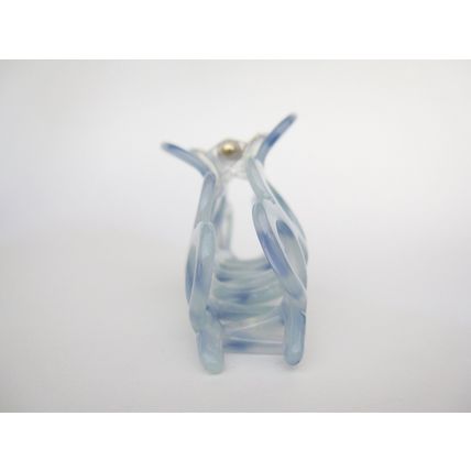 Mixed blues and white marbled hair claw clip medium fine hair