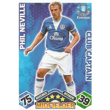 Match Attax Extra 2009/10 Collection: Club Captain, Everton - Neville (Phil)