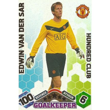 Match Attax 2009/10 Collection: 100 Club, Manchester United - Van der Sar