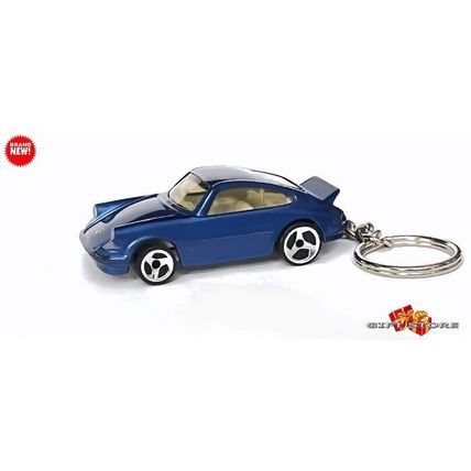 RARE KEYCHAIN BLUE PORSCHE 911 CARRERA TURBO CUSTOM Ltd GREAT GIFT NOVELTY