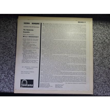 The Willi Boskovsky Ensemble – Vienna Bonbons (BIG403Y) 1960 (LP)