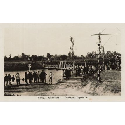 Parque Guerrero Arroyo Tapaique River Park Mexico Bridge RPC Old Postcard