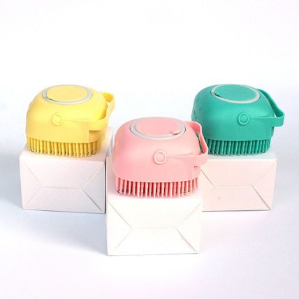Silicone Dog Bath Massage Brush | Pet Grooming & Shampoo Dispenser