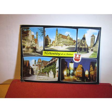 multiview, ROTHENBURG OB DER TAUBER used postcard 1984 pm =