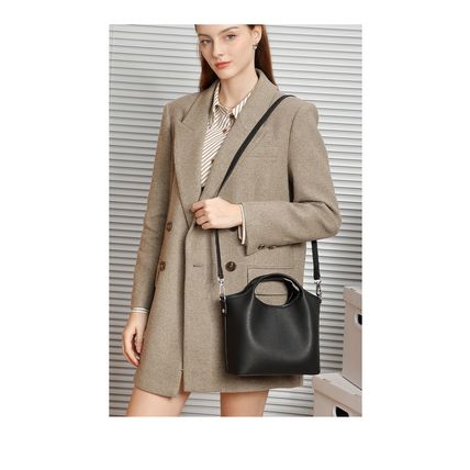 Women Genuine Leather Shoulder Bags Classic Crossbody Purses Black