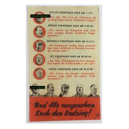 Original WW2 British Air Drop Propaganda Leaflet. - Code G.50 [1942].