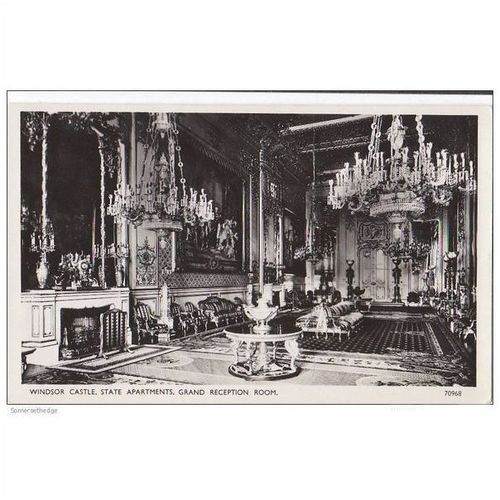 Grand Reception Room State Apartments Windsor Castle Postcard (BER3587)