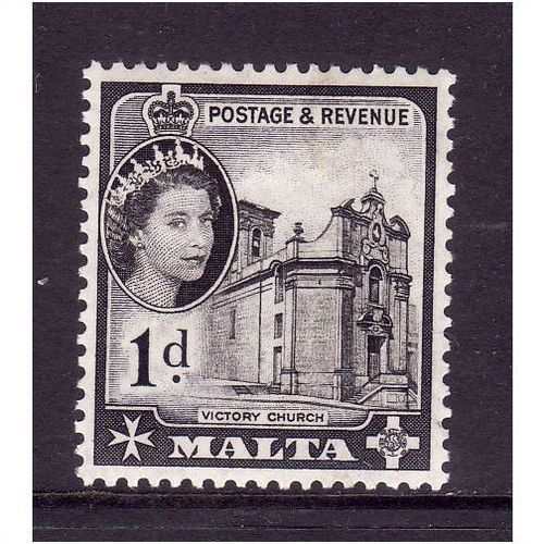 MALTA 1956 1d BLACK SG 268 M MINT