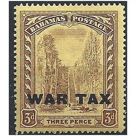 Bahamas 1918 SG98 3d Purple/Yellow WAR TAX Mounted Mint ...