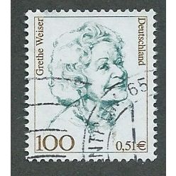 GER 2000 100pf ( €0.51) 'GRETHE WEISSER' FINE USED (EBID43-234)