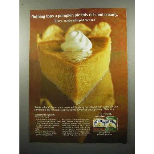 1997 Borden's Eagle Condensed Milk Ad - Pumpkin Pie