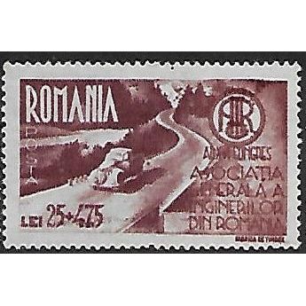 Mi 905: 25 L. + 475 L. brown-purple 16th Congress of Romanian Engineers.