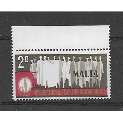 Malta.SG399 2d Human Rights Emblem and People.Mounted Mint.Jan20