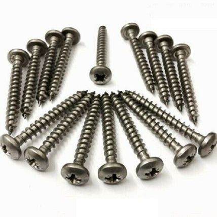 3.5mm / 7g PAN POZI HEAD A2 STAINLESS STEEL WOOD SCREWS FULLY THREADED
