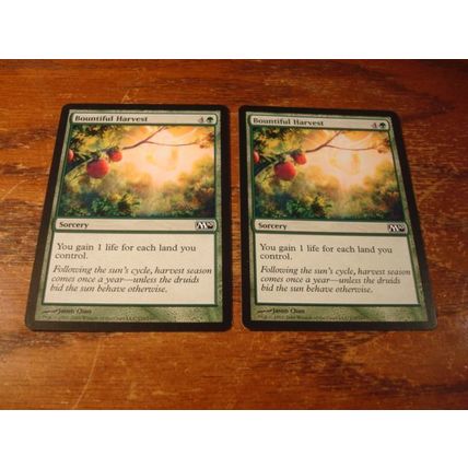 Magic The Gathering, MTG, 2-Cards, 1993-2009, BOUNTIFUL HARVEST, ex/nm