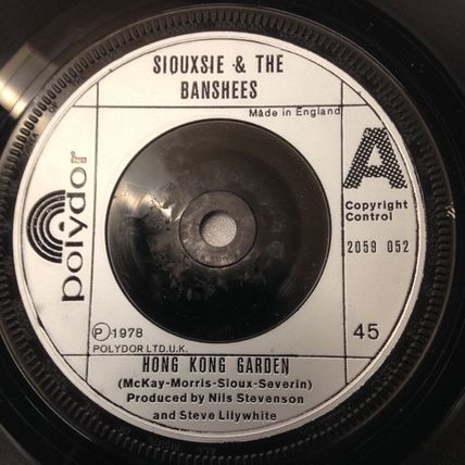 Siouxsie And The Banshees* - Hong Kong Garden 7", Single, Sil Very Good Plus (VG