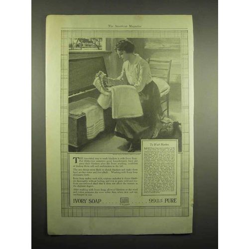 1918 Ivory Soap Ad - To Wash Blankets