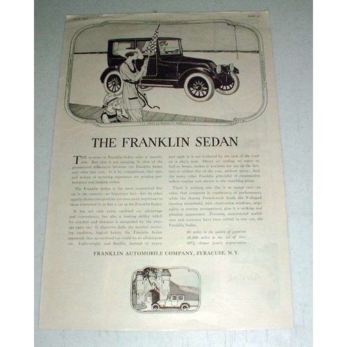 1919 Franklin Sedan Ad - NICE!