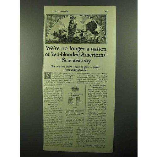 1920 Pettijohn's Cereal Ad - Red-Blooded Americans