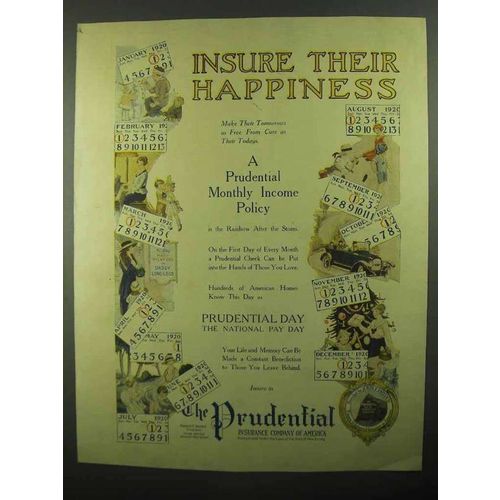 1920 Prudential Insurance Ad - Insure Their Happiness