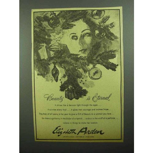 1943 Elizabeth Arden Ad - Beauty is Eternal