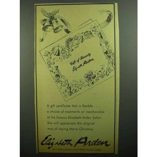 1943 Elizabeth Arden Salon Ad - Gift of Beauty