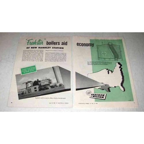 1950 Babcock & Wilcox Ad - Fresh Air Boilers