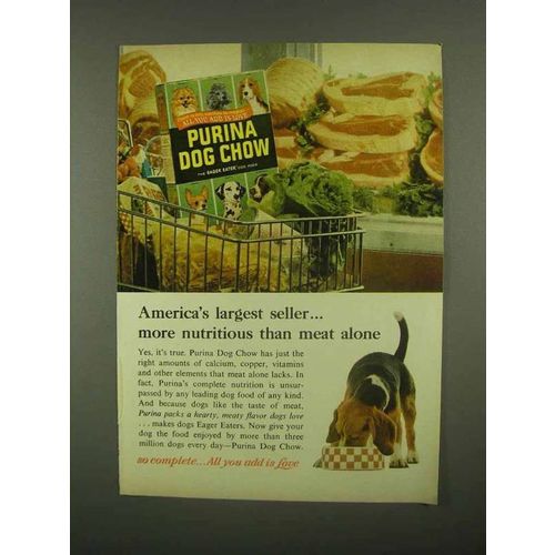 1965 Purina Dog Chow Ad - America's Largest Seller