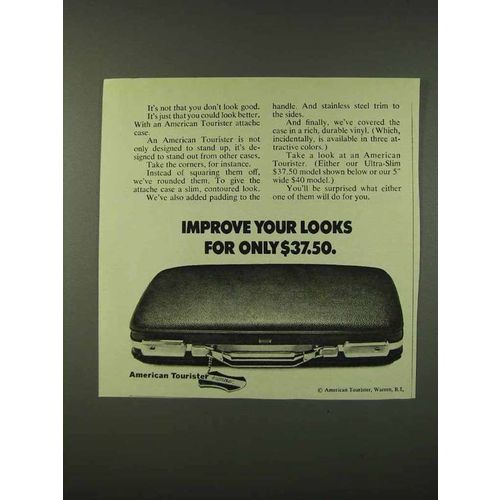 1973 American Tourister Ultra-Slim Attache Case Ad