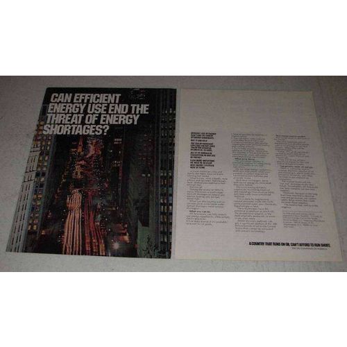 1973 The Oil Companies of America Ad - Efficient Energy