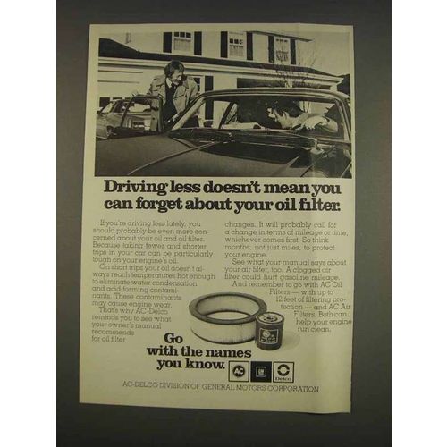 1976 AC-Delco Oil Filters and Air Filters Ad
