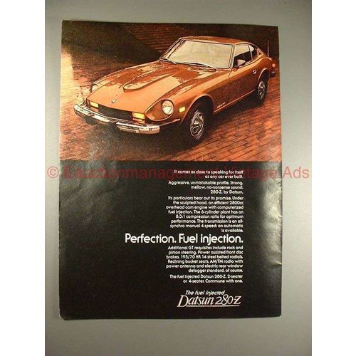 1976 Datsun 280-Z Car Ad, Perfection Fuel Injection!!